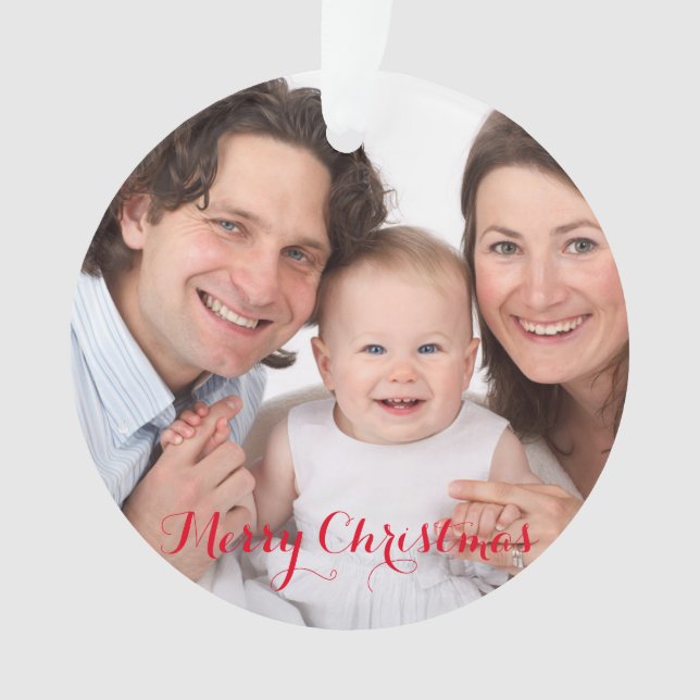 Erstellen Sie Ihr eigenes individuelles Foto Ornament (Vorderseite)