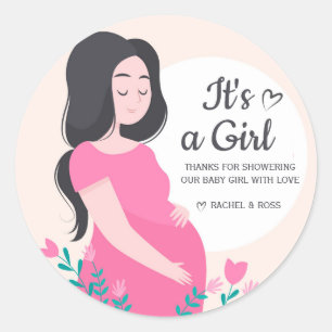 Erstellen Sie Ihr eigenes, individuelles Girl-Baby Runder Aufkleber