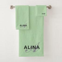 Erstellen Sie Ihr eigenes individuelles Monogramm Badhandtuch Set