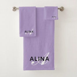Erstellen Sie Ihr eigenes individuelles Monogramm Badhandtuch Set