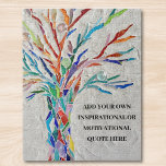 Erstellen Sie Ihr eigenes inspirierendes/Motiviere<br><div class="desc">Dieses dekorative Puzzle aus Puzzle mit Mosaikbaum in Regenbogenfarben und Platz für Sie, um Ihr eigenes inspirierend Zitat hinzuzufügen. Verwenden Sie die Option Weitere anpassen, um die Textgröße, den Stil oder die Farbe zu ändern, wenn Sie möchten. Weil wir unsere eigenen Kunstwerke erstellen, werden Sie dieses exakte Bild von anderen...</div>