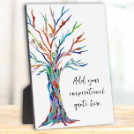 Erstellen Sie Ihr eigenes inspirierendes Motiviere Fotoplatte<br><div class="desc">Diese einzigartige Plakette ist mit einem bunten Mosaikbaum des Lebens dekoriert. Fügen Sie Ihr ausgewähltes Zitat oder Ihre Nachricht hinzu,  um es zu personalisieren. Klicken Sie auf Weitere Einstellungen,  um den Schriftart,  die Größe des Schriftartes und die Farbe des Schriftartes zu ändern. Original Mosaik © Michele Davies.</div>