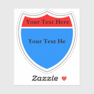 Erstellen Sie Ihr eigenes Interstate Highway-Zeich Aufkleber