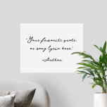 Erstellen Sie Ihr eigenes Kalligraphieangebot Poster<br><div class="desc">Erstellen Sie Ihre eigene,  maßgeschneiderte Poster-Wandkunst mit minimalistischer Kalligraphie-Typografie.</div>