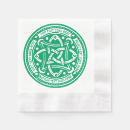 Erstellen Sie Ihr eigenes keltisches Kleeblatt Grü Serviette