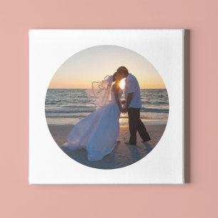 Erstellen Sie Ihr eigenes kreisförmiges Hochzeitsf Leinwanddruck