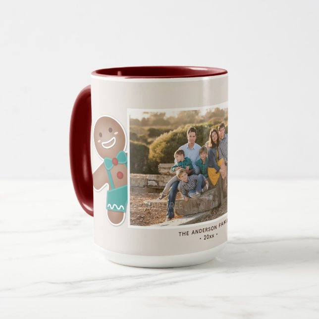Erstellen Sie Ihr eigenes Lebkuchen Weihnachts-Fot Tasse (Vorderseite Links)