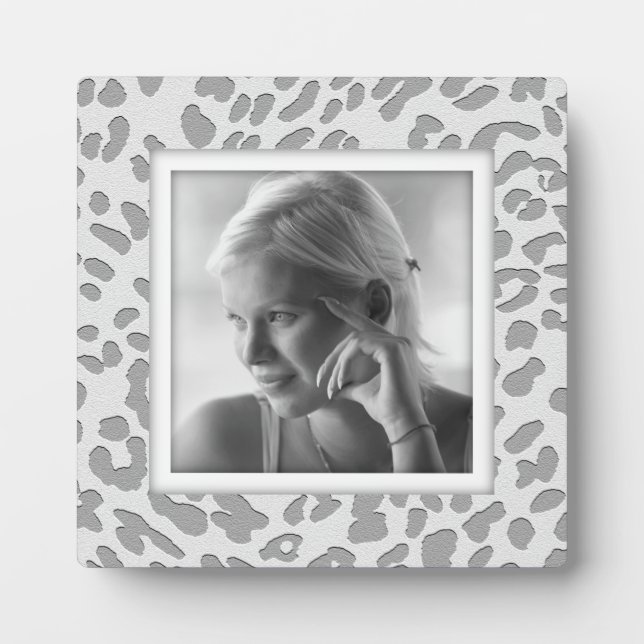 Erstellen Sie Ihr eigenes Leopard Print Foto Plaqu Fotoplatte (Vorderseite)