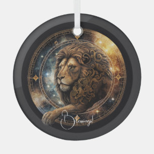Erstellen Sie Ihr eigenes Lila Celestial Leo Zodia Ornament Aus Glas