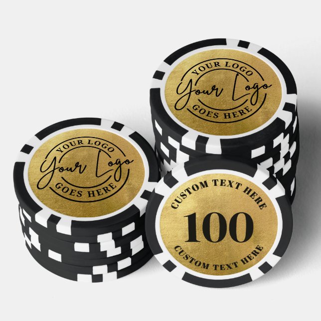 Erstellen Sie Ihr eigenes Logo Gold Pokerchips (Stapel)