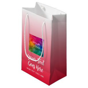Erstellen Sie Ihr eigenes Logo hier Red Template C Kleine Geschenktüte