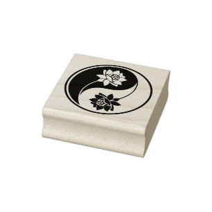 Erstellen Sie Ihr eigenes Lotus Yin Yang-Symbol Gummistempel