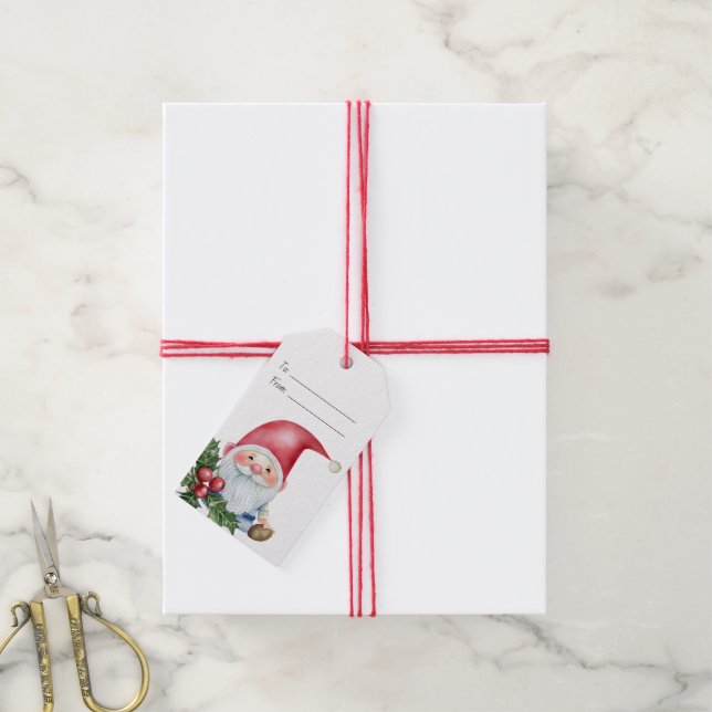 Erstellen Sie Ihr eigenes lustiges Weihnachtsspiel Geschenkanhänger (Mit Garn)