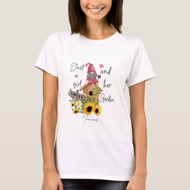 Erstellen Sie Ihr eigenes Mädchen und Ihr Garten-G T-Shirt (Vorderseite)
