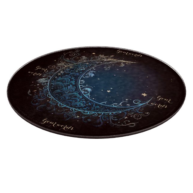 Erstellen Sie Ihr eigenes magisches Filigree Moon  Schneidebrett (Ecke)