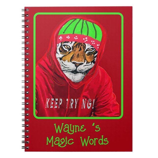 Erstellen Sie Ihr eigenes magisches Tiger-Notebook Notizblock (Vorderseite)