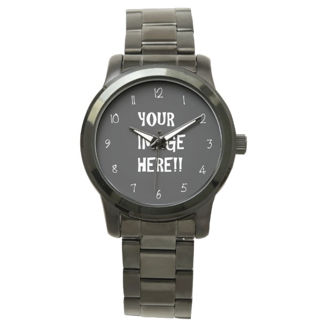 Erstellen Sie Ihr eigenes Männerarmband Armbanduhr (Vorderseite)