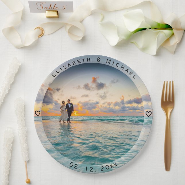 Erstellen Sie Ihr eigenes maßgeschneidertes Brautp Pappteller (Hochzeit)