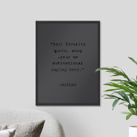 Erstellen Sie Ihr eigenes Matt Black Quote Poster