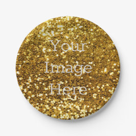 Erstellen Sie Ihr eigenes Metallgold Glitzer Imita Pappteller