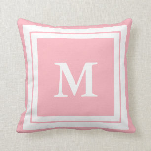 Erstellen Sie Ihr eigenes Monogramm blassrosa und  Kissen