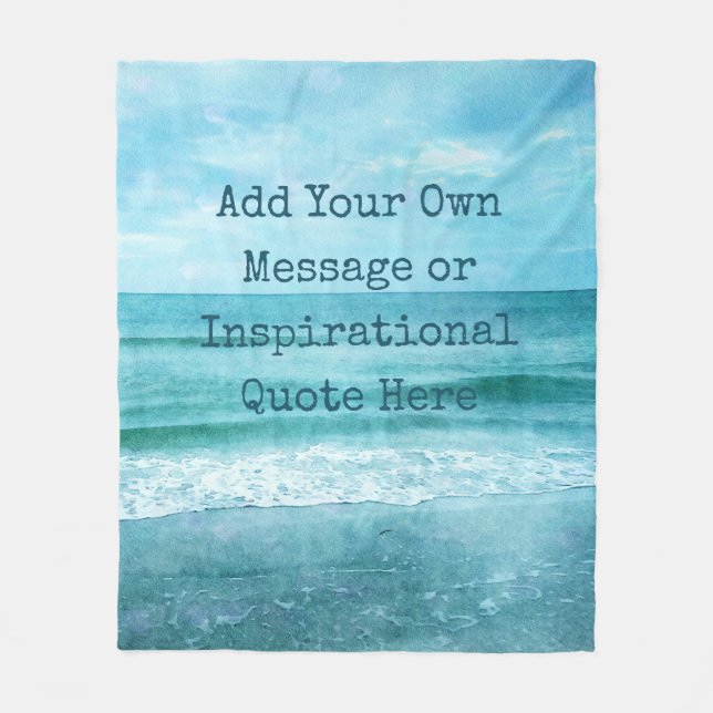 Erstellen Sie Ihr eigenes Motivierend Inspirations Fleecedecke (Vorderseite)