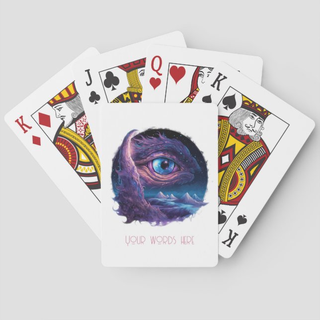 Erstellen Sie Ihr eigenes mystisches Auge. Spielkarten (Rückseite)