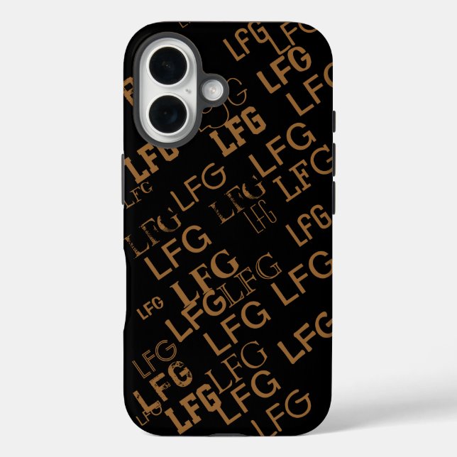 Erstellen Sie Ihr eigenes Namensinitialmuster iPhone 16 Hülle (Rückseite)