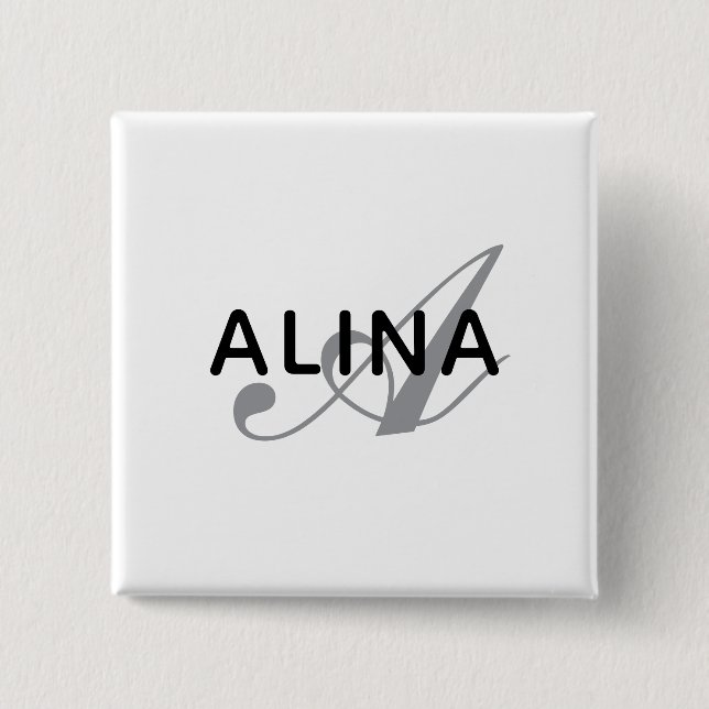 Erstellen Sie Ihr eigenes Namensmonogramm-Design 2 Button (Vorderseite)