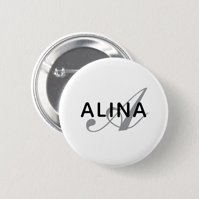 Erstellen Sie Ihr eigenes Namensmonogramm-Design 2 Button (Vorne & Hinten)