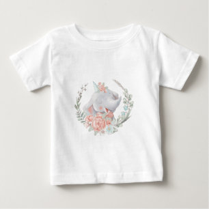 Erstellen Sie Ihr eigenes Niedliches Elefantenmädc Baby T-shirt