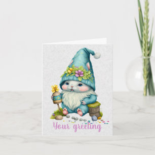 Erstellen Sie Ihr eigenes Niedliches Gnome Bunny & Karte