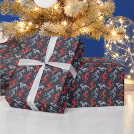 Erstellen Sie Ihr eigenes nordisches Weihnachtsbau Geschenkpapier