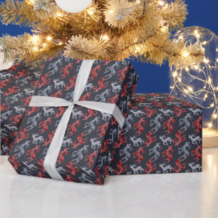 Erstellen Sie Ihr eigenes nordisches Weihnachtsbau Geschenkpapier