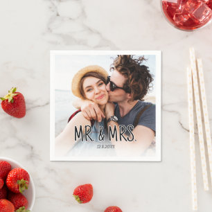 Erstellen Sie Ihr eigenes Paarfoto Custom Pic Serviette