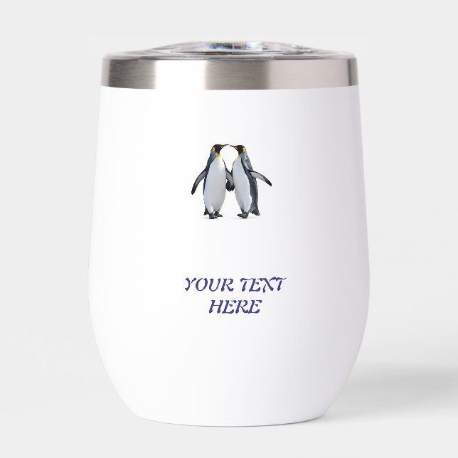 Erstellen Sie Ihr eigenes Paarfoto & Text Stemless (Vorderseite)