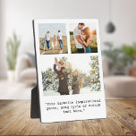 Erstellen Sie Ihr eigenes Personalisiertes 3-Foto  Fotoplatte<br><div class="desc">Erstellen Sie Ihr eigenes Foto und Ihre Anführungsplakette. Enthält drei Ihrer Fotos und personalisierten Text in minimalistischer Schrift Typografie.</div>