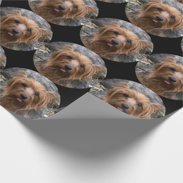 Erstellen Sie Ihr eigenes Personalisiertes Dog-Fot Geschenkpapier (Ecke)