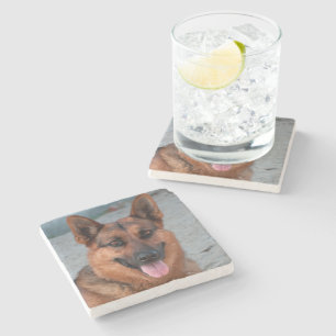 Erstellen Sie Ihr eigenes Personalisiertes Dog-Fot Steinuntersetzer