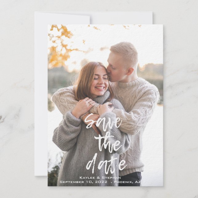Erstellen Sie Ihr eigenes Personalisiertes Foto fü Save The Date (Vorderseite)