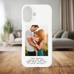 Erstellen Sie Ihr eigenes Personalisiertes Foto un iPhone 16 Hülle<br><div class="desc">Erstellen Sie Ihren eigenen iPhone-Fall nach Maß. Enthält eines Ihrer Fotos und personalisierten Text in minimalistischer Schrift Typografie.</div>