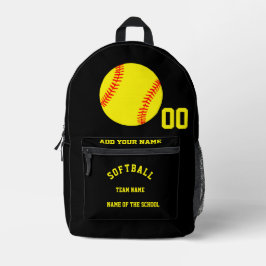 Erstellen Sie Ihr eigenes Personalisiertes Softbal Bedruckter Rucksack