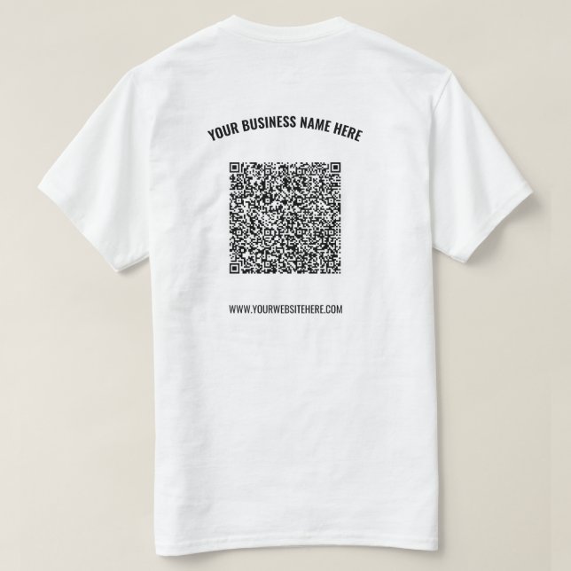 Erstellen Sie Ihr eigenes QR-Code-Geschäft T-Shirt (Design Rückseite)