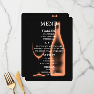 Erstellen Sie Ihr eigenes Rayglas & Flasche Menükarte
