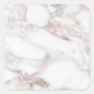 Erstellen Sie Ihr eigenes roségoldenes Marmor-Elan Quadratischer Aufkleber