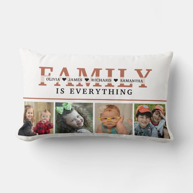 Erstellen Sie Ihr eigenes Rostfamilienangebot 4 Fo Lendenkissen (Vorderseite)