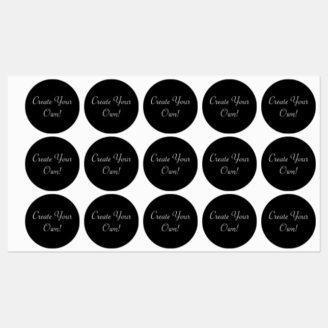 Erstellen Sie Ihr eigenes Schwarz Etiketten (Blatt)