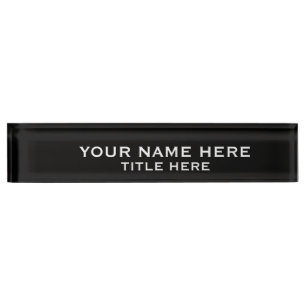 Erstellen Sie Ihr eigenes Schwarz Namensplakette