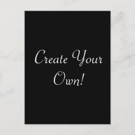Erstellen Sie Ihr eigenes Schwarz Postkarte