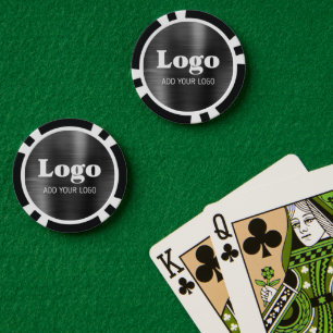 Erstellen Sie Ihr eigenes schwarzes Geschäftslogo Pokerchips